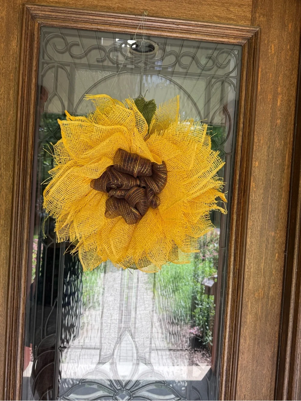 Handmade Rustic Deco Sunflower Wreath